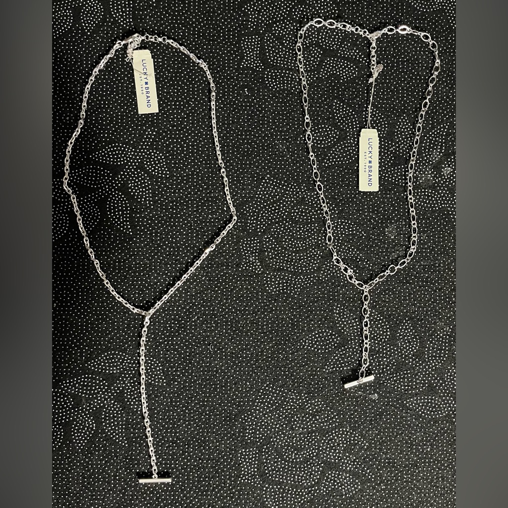 Lucky Brand Silver Minimalist Necklace Set 20$